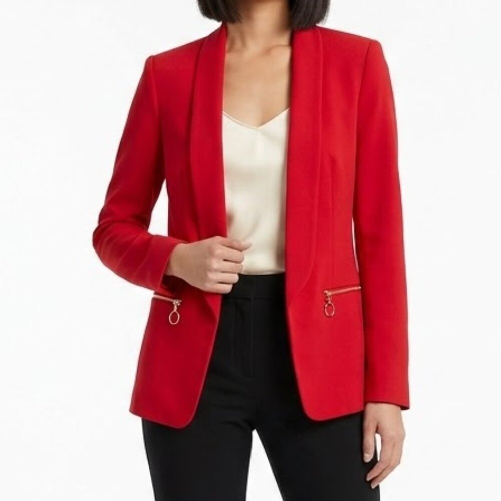 Vero Moda Cherry Red Open Front Blazer- Sz. 36/Sm